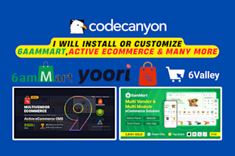 install and setup active ecommerce or any codecanyon PHP script on your server