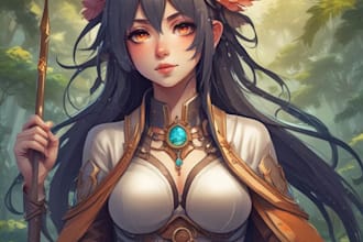draw anime art and colored manga illustration