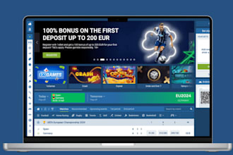 build a dynamic football website gaming website  game website basketball website