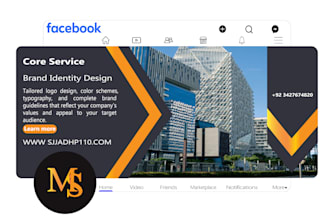 design branded social media banners for linkedin facebook and youtube