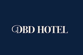 create a modern creative hotel logo design