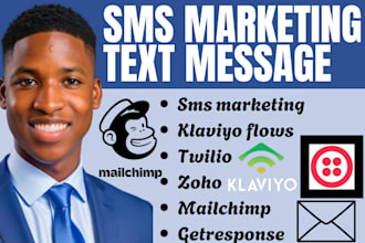 setup shopify SMS and email marketing campaign klaviyo mailchimp twilo omnisend