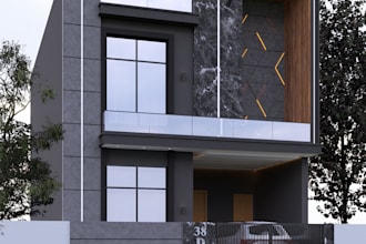 design architectural 3d exterior and interior rendering and commercial for house