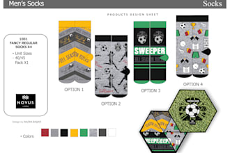 unique socks design and tech pack for your company