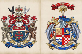 design luxury vintage heraldic, family crest, coat of arms logo