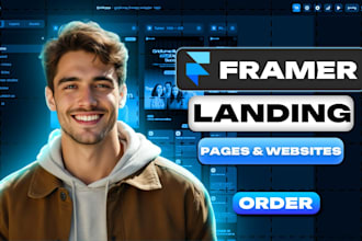 design a high converting framer landing page or website
