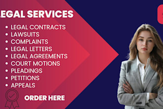 draft contracts , legal motions , lawsuits , legal complaints and legal letters