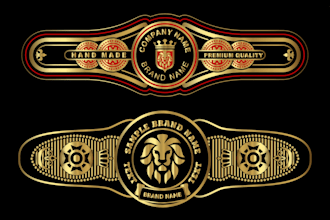 do custom cigar logo, cigar band, cigar box, and cigar label design