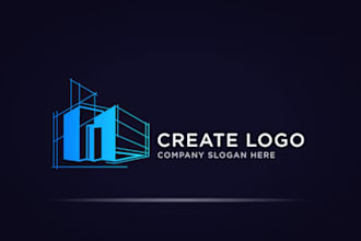 draw eye catchy interior and architectural logo
