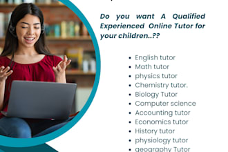 provide online tutoring for math, science, english in 24 hours