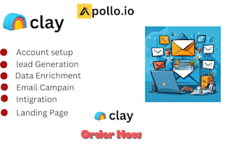setup clay, clay com,apollo io