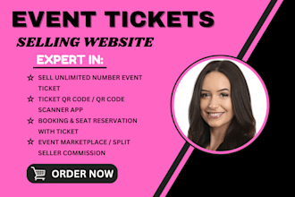 create wordpress event tickets selling website with payment system