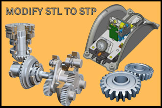 modify, convert, resize or fix stl, obj stp,step file, jcd, dxf, iges cad file