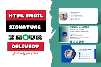 do modern clickable HTML email signature for gmail,outlook,