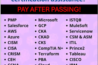 pass salesforce, IBM, lean six sigma, google, comptia, oracle, bcs, istqb, AWS