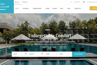 design dynamic hotel booking, vacation website  with jetbooking using crocoblock