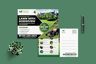 design promotional postcard, eddm, direct mail, rack card and business flyer