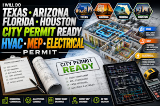 do texas arizona florida houston city permit ready hvac mep electrical permit