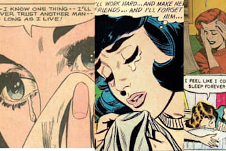 draw a retro vintage comic illustration
