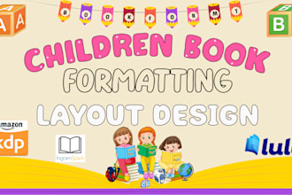 do children book formatting for amazon kdp paperback or children book design