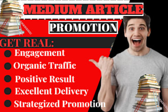 do viral promotion on your medium articles, followers clapping, readers, comment