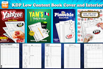 create amazon kdp low content book design for 24 hrs
