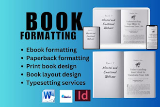do book formatting ebook manuscript paperback typesetting print kdp