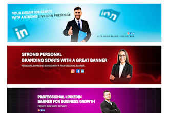 design linkedin social media banner cover header