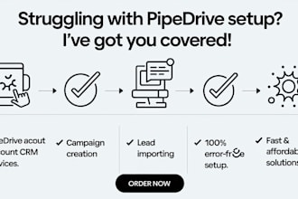 setup pipedrive account campaign and lead importing for pipedrive CRM
