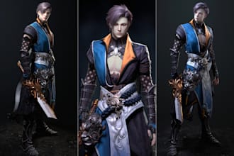 do unreal engine 3d stylized game character model 3d game assets in blender maya