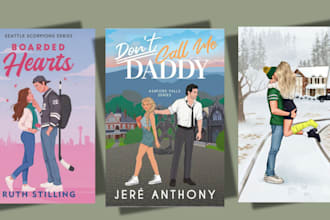 do romance book cover, kdp, ebook design, paperback illustration, amazon kindle