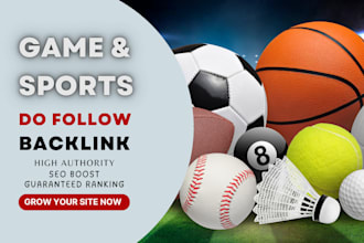 create sports and gaming related do follow SEO backlink