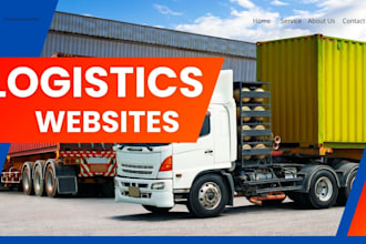 design logistic website, dispatch website, trucking website or cargo website