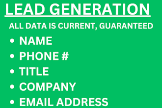 scrape current email addresses for lead generation