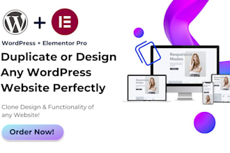 design, clone or duplicate any wordpress website perfectly