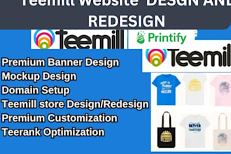 design teemill store print on demand website pod store product mock up design