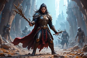 do a dnd and d and d character art illustration for you