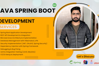do java, spring, spring boot, mvc and rest api projects