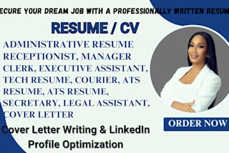 write administrative assistant, clerk, secretary, manager, courier resume