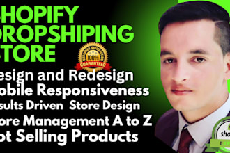 design, redesign shopify store, shopify dropshipping store, shopify website