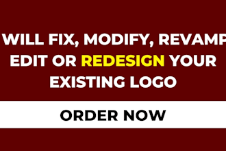 fix, modify, revamp, edit or redesign your existing logo
