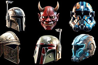 create custom 3d cosplay mask 3d helmet halloween mask weapons for 3d printing