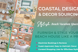 design a coastal interior design with moodboard