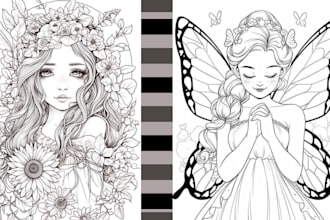 draw amazing coloring book pages illustration for children