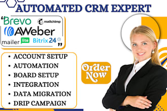 do mailerlite mailchimp aweber newsletter template bitrix24 automation brevo va