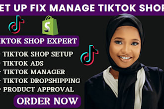 setup tiktok shop manage shopify tik tok shop dropshipping tiktok ads marketing