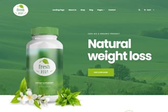 design peptide website nutraceutical shopify store nootropic supplement website
