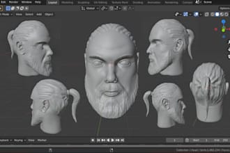 sculpt realistic 3d head 3d bust 3d face 3d full body model for 3d printing
