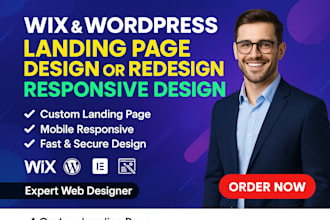 design a high converting wix website landingpage or homepage