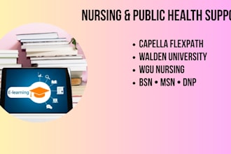 help with capella flexpath, walden, and wgu bsn, msn, dnp nursing